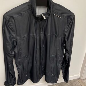 Porsche design black poly zip up jacket